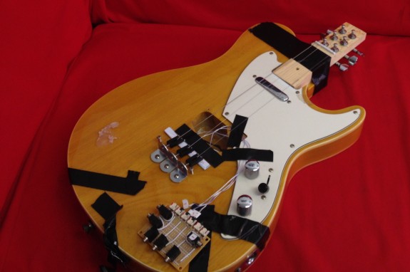 The 'kellycaster' - a work in progress being developed by Charles Matthews and guitarist/musician John Kelly