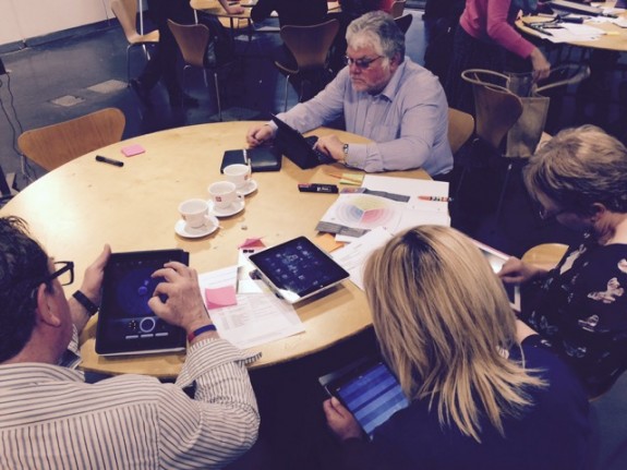 Group working on iPads