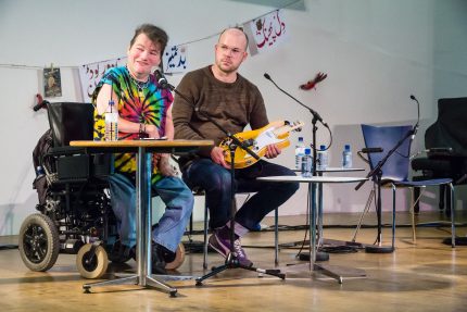 John Kelly & Gawain Hewitt talking at the Web We Want festival in London