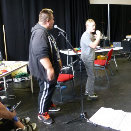 James and Ben singing