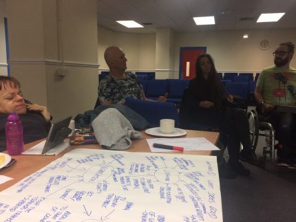 Participants working on Flipcharts.