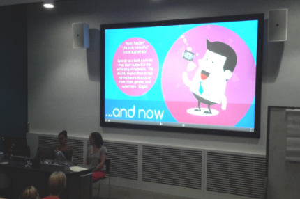 Gemma presenting her workshop
