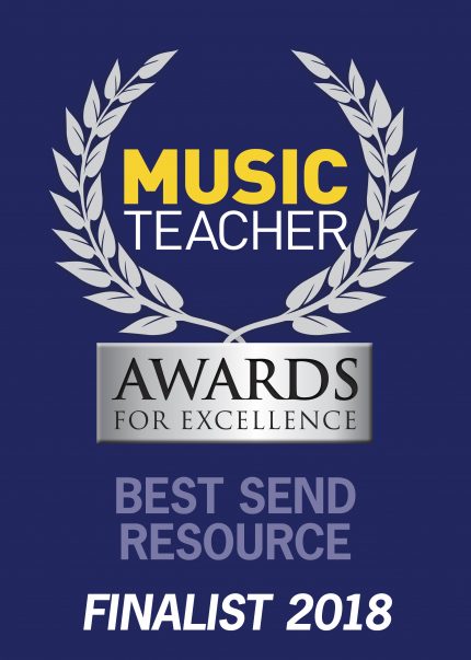 Crest in silver on blue background celebrating being a finalist