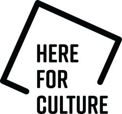 Logo says Here for Culture