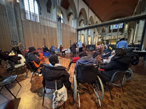 Music circle in Joy of Sound music workshop sessions.